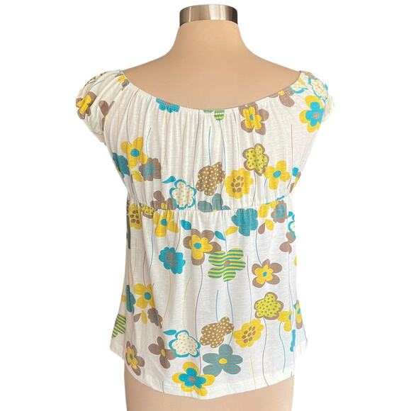 Vintage Wet Seal  Y2K Babydoll Top Mod Floral Print Retro 70s Inspired Boho - Picture 2 of 7